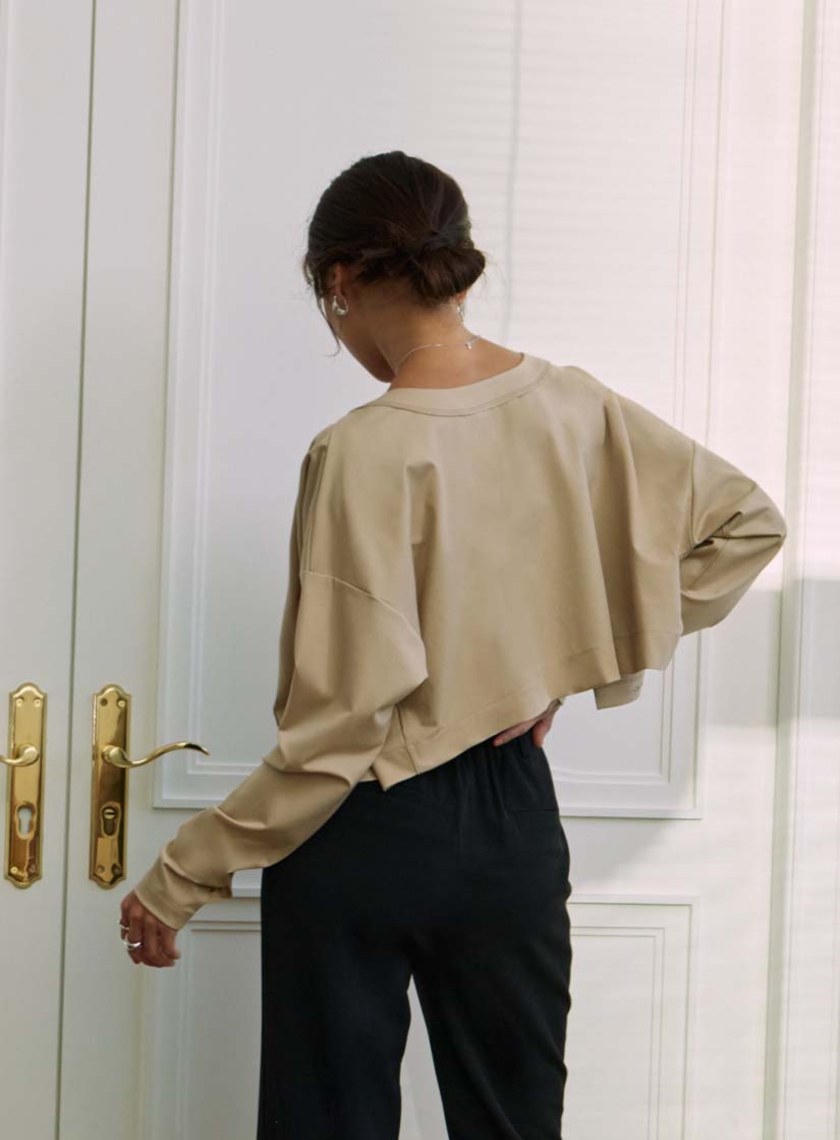 正反兩穿長袖罩衫上衣